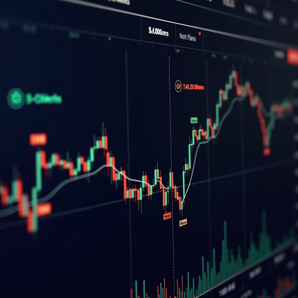 Real-time cryptocurrency trading signals interface showing entry and exit points, with technical pattern indicators, breakout alerts, and risk assessment metrics displayed on multiple cryptocurrency pairs